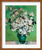 Framed Vase of Roses, 1890