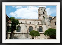 Framed Low angle view of a bell tower, Church Of St. Trophime, Arles, Bouches-Du-Rhone, Provence-Alpes-Cote d'Azur, France