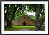 Framed Facade of an old church, Vaugines, Vaucluse, Provence-Alpes-Cote d'Azur, France