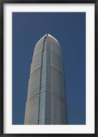 Framed Low angle view of a skyscraper, Two International Finance Centre, Central District, Hong Kong Island, Hong Kong