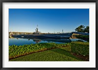 Framed World War II submarine at a museum, USS Bowfin Submarine Museum And Park, Pearl Harbor, Honolulu, Oahu, Hawaii, USA