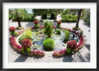 Framed Lily pads in a pond, Isola Madre, Stresa, Lake Maggiore, Italy