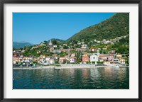 Framed Building in a town at the waterfront, Argeno, Lake Como, Lombardy, Italy