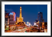 Framed Casinos along the Las Vegas Boulevard at night, Las Vegas, Nevada, USA 2013