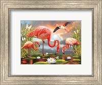 Framed Flamingos