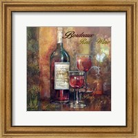 Framed Bordeaux Lettered