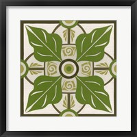 Non-Embellished Palm Motif IV Framed Print