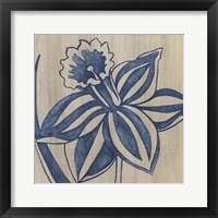 Framed Indigo Daffodil