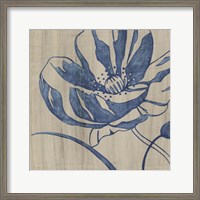 Framed Indigo Poppy