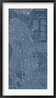 Framed Graphic Map of Boston