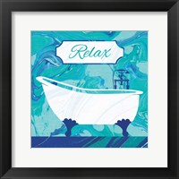 Marbled Bath I Framed Print