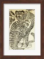 Framed Korean Folk Tiger