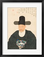 Framed Yi Jaegwan Portrait of Scholar