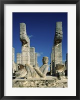 Framed Mayan Statues Temple of the Warriors