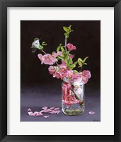 Framed 'Quince & Ruby I' border=