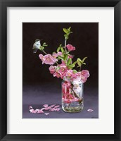 Framed 'Quince & Ruby I' border=