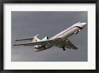 Framed Tupolev Tu-154M in flight over Bulgaria