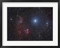 Framed Variable star Gamma Cassiopeiae, with associated emission and reflection nebulae