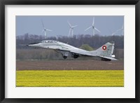 Framed Bulgarian Air Force MiG-29UB aircraft taking off