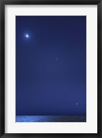 Framed Conjunction of the moon, Jupiter, Mars and Venus