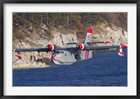 Framed Canadair CL-215-1A10 in flight over Bulgaria