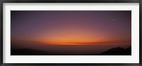 Framed Panoramic view of Las Campanas Observatory at twilight, Chile