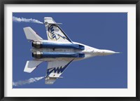 Framed Bottom view of a Russian MiG-29OVT aerobatic aircraft