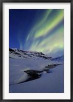 Framed Aurora Over Skittendalstinden in Troms County, Norway