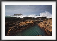 Framed Godrevy Lighthouse in Cornwall, England