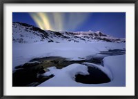 Framed Northern Lights in Skittendalen Valley, Troms County, Norway