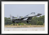 Framed Serbian Air Force MiG-29 departing from Graf Ignatievo Air Base