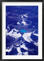 Framed Aerial View of Snow-Capped Peaks on the Tibetan Plateau, Himalayas, Tibet, China