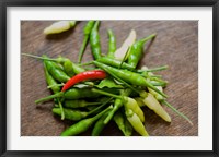 Framed Chile peppers, Market on Mahe Island, Seychelles