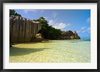 Framed Cliffs of Anse-Source D'Argent, Seychelles, Africa