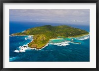 Framed Fregate Island in the Indian Ocean, Seychelles