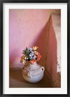 Framed Flowers and Room Detail in Dessert House (Chez Julia), Merzouga, Tafilalt, Morocco