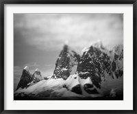 Framed Antarctica, Mountain peaks along Cape Renaud in Lemaire Channel.