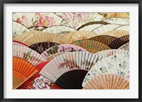 Framed Colorful fans at market in Xian, China