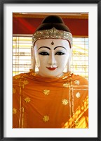 Framed Buddha Statue, Botataung Paya, Yangon, Myanmar