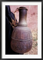 Framed Copper Water Jug is Carried from Well to Homes, Morocco