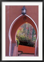 Framed Arched Door and Garden, Morocco