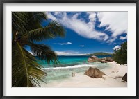 Framed Anse Patates Beach, La Digue Island, Seychelles