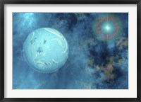 Framed planet forms from surrounding gases and clouds