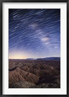 Framed Milky Way above the Borrego Badlands, California