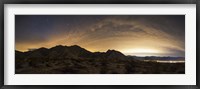 Framed partly coiudy sky over Borrego Springs, California