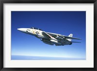 Framed US Navy F-14A Tomcat in flight