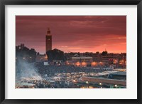 Framed Koutoubia Mosque, Djemma el-Fna Square, Marrakech, Morocco