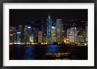 Framed Hong Kong, Victoria Harbor, city skyline