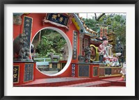 Framed Red Wall with Circle, Goddess of Mercy temple, Repulse Bay, Hong Kong