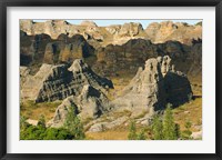 Framed Madagascar, Isalo National Park, Eroded sandstone